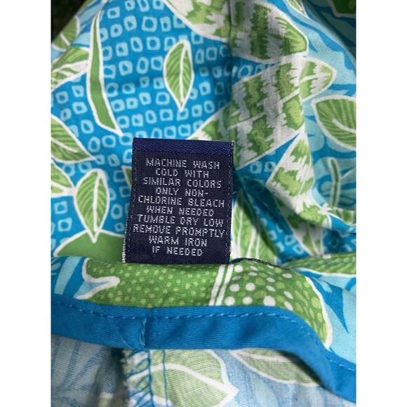 Mountain Lake Pedal Pushers womens Size 10 Tropical Blue Green Tapered Cropped - Picture 5 of 7